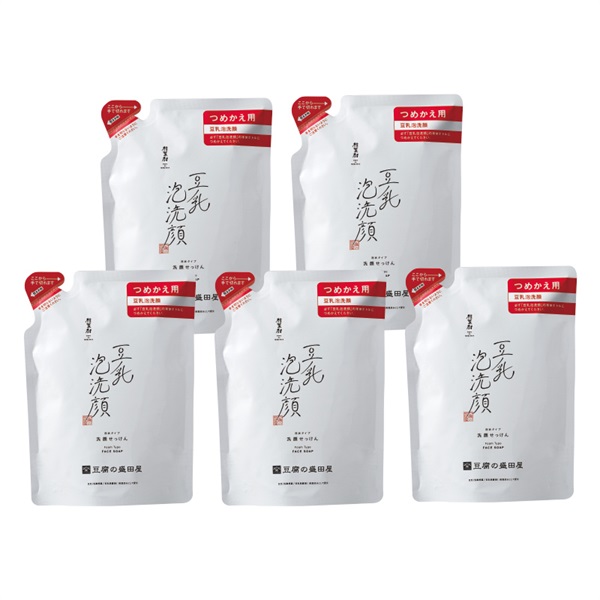 15％OFF】豆乳泡洗顔 自然生活 つめかえ用 5袋セット | 豆腐の盛田屋